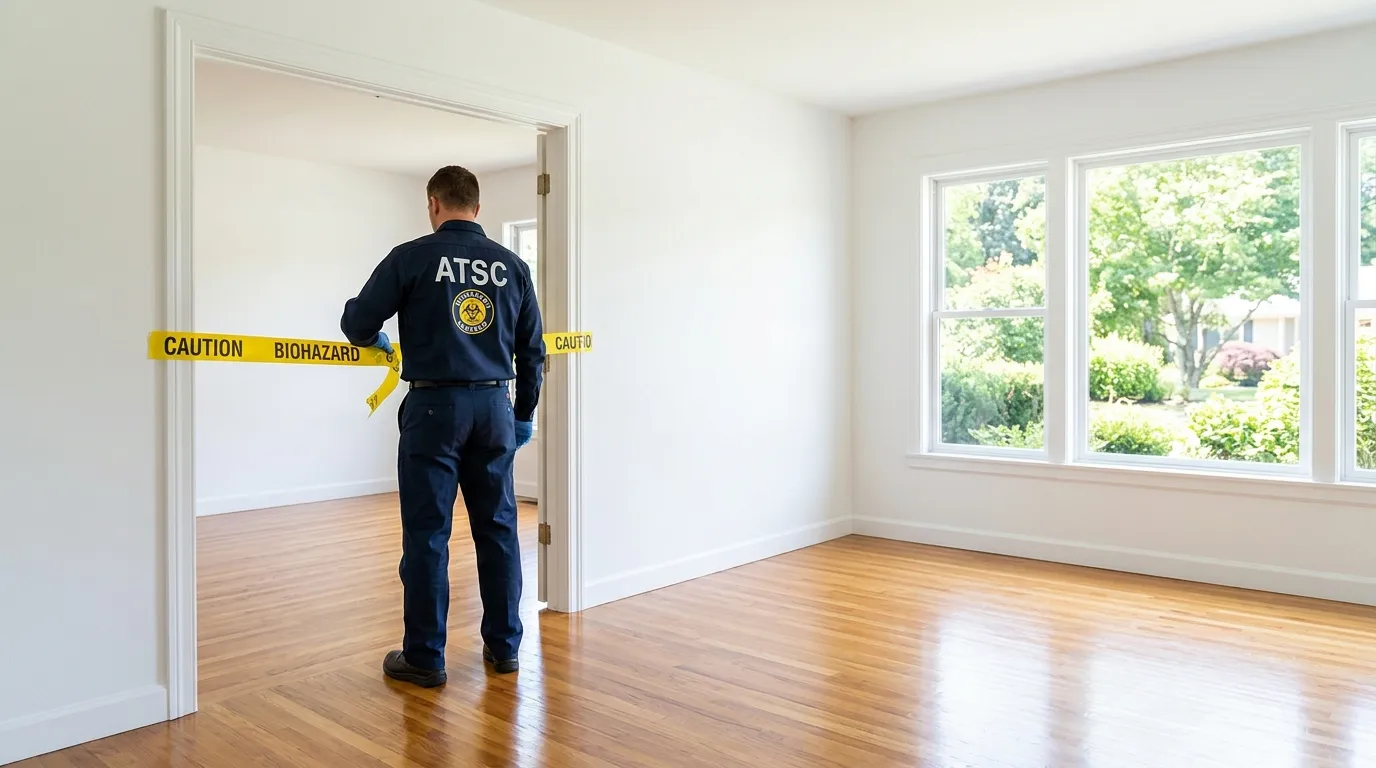 Certified biohazard cleanup crew performing Decomposition Cleanup in The Pinery